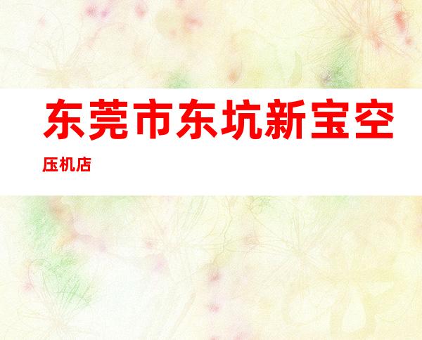 东莞市东坑新宝空压机店